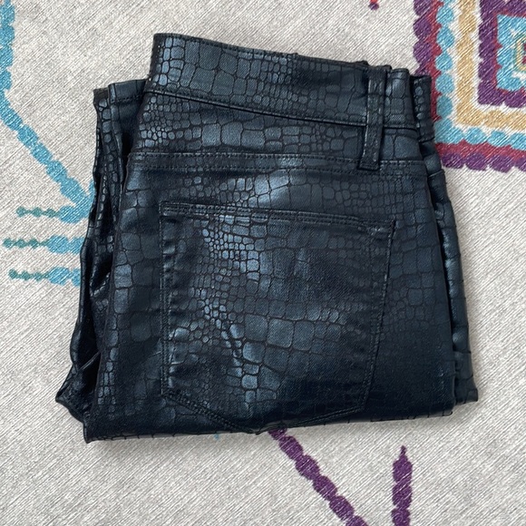 NWOT Frame Skinny croc jeans - Picture 6 of 9
